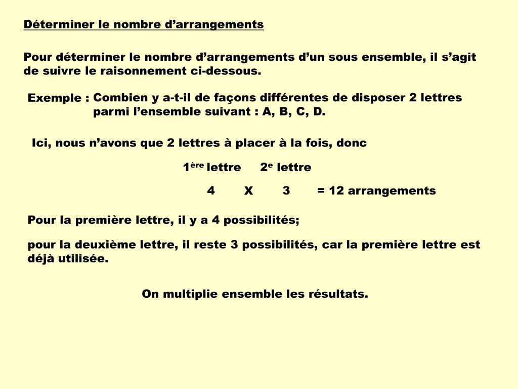 PPT Permutations, arrangements et combinaisons