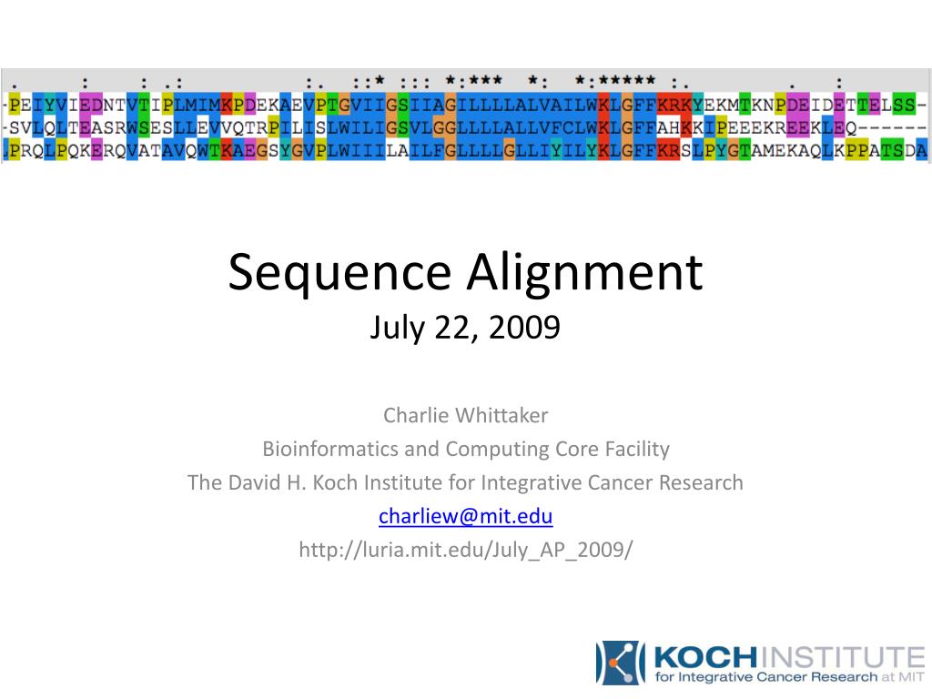 PPT Sequence Alignment July 22, 2009 PowerPoint Presentation, free