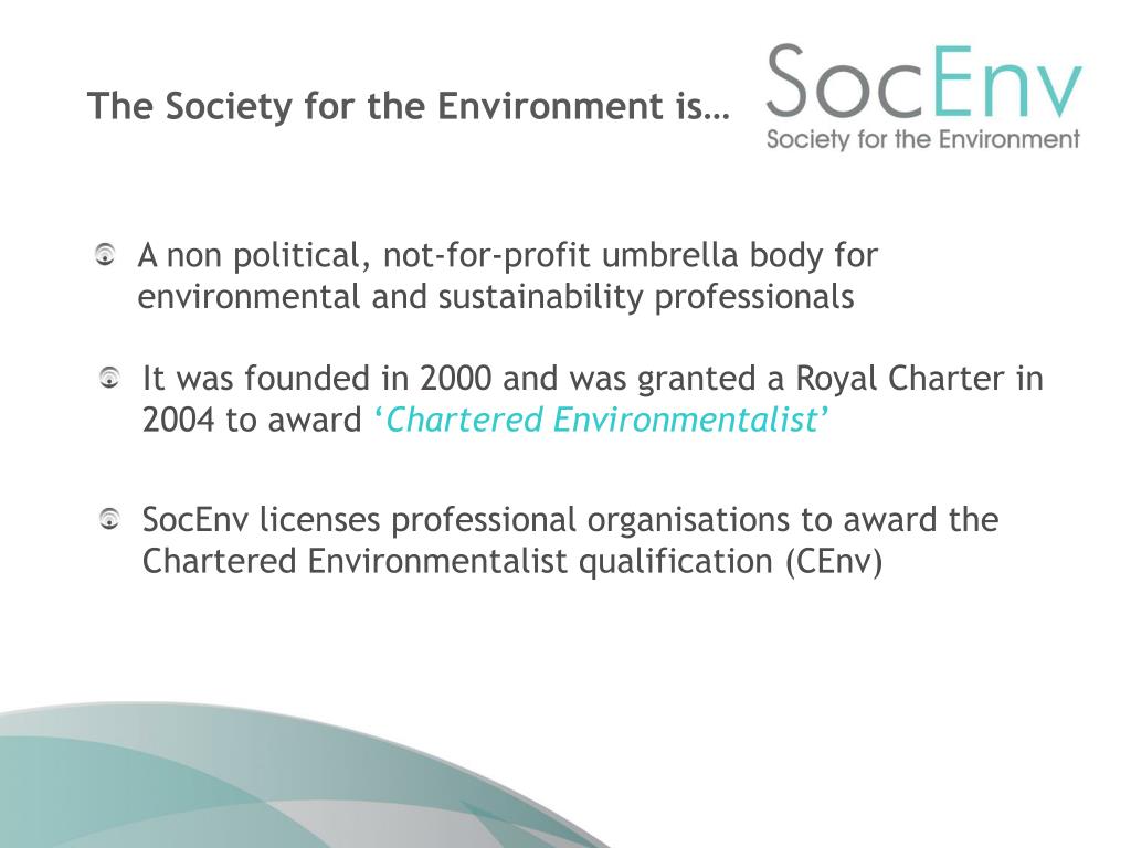 PPT a Chartered Environmentalist PowerPoint Presentation, free