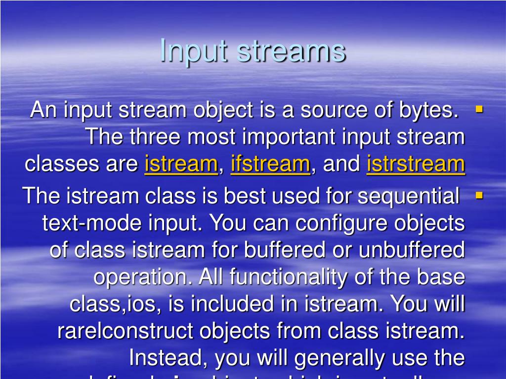 PPT Streams and IO PowerPoint Presentation, free download ID3980801