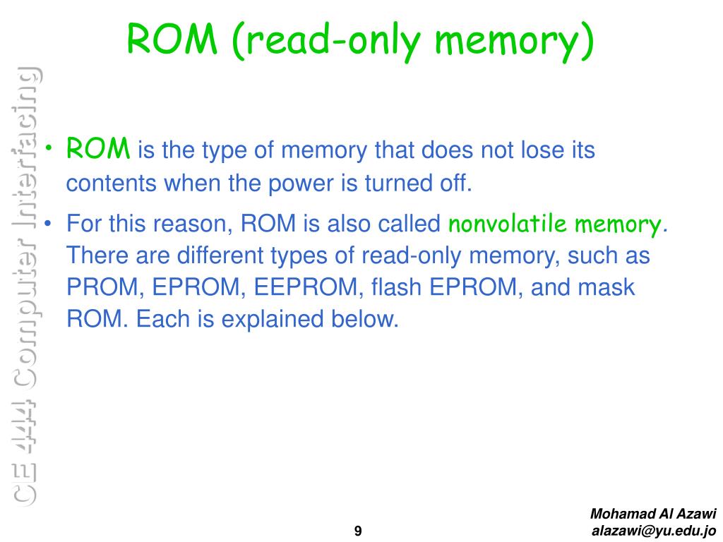 PPT Memory and Memory Interfacing PowerPoint Presentation, free