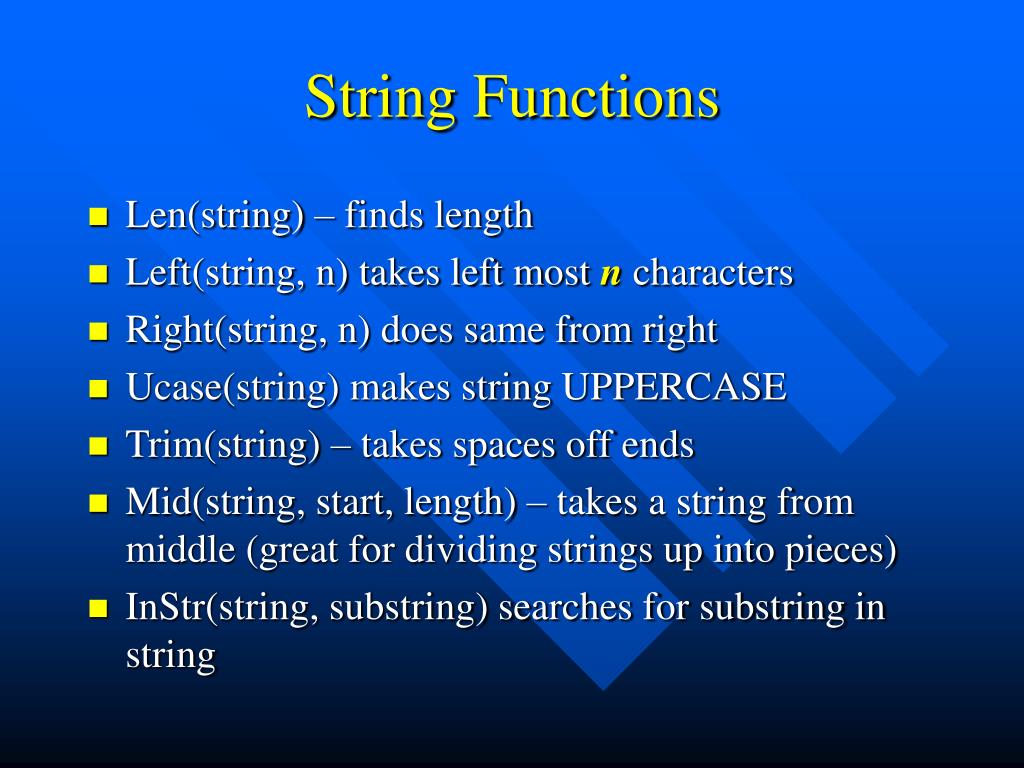 PPT String and General Procedures PowerPoint Presentation, free