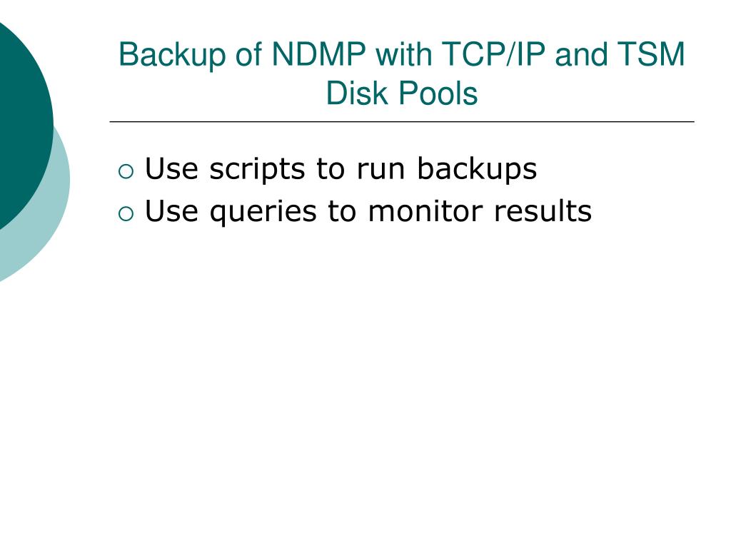 PPT Tivoli Storage Manager NDMP Backup Setup PowerPoint Presentation