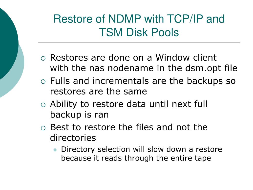 PPT Tivoli Storage Manager NDMP Backup Setup PowerPoint Presentation