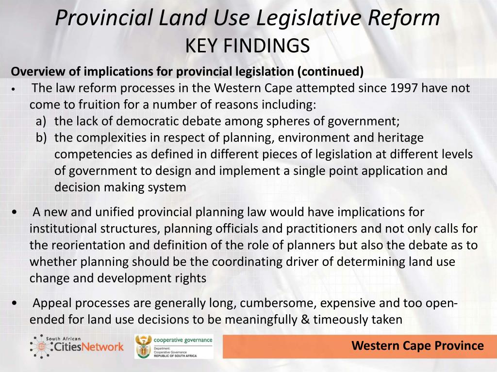 PPT Provincial Land Use Legislative Reform PowerPoint Presentation