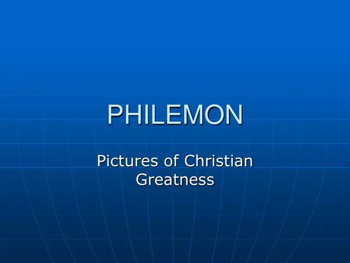 PPT PHILEMON PowerPoint Presentation, free download ID3996166