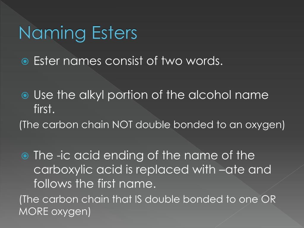 PPT ESTERS BY Rozad , Lutz , and Mattrasingh PowerPoint Presentation