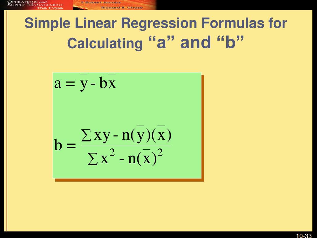 How to calculate simple linear regression equation gikse