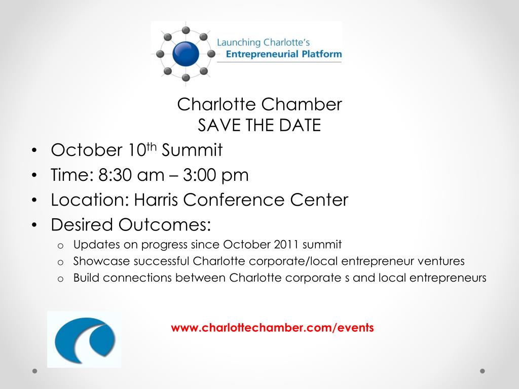 PPT Launching Charlotte’s Entrepreneurial Platform PowerPoint