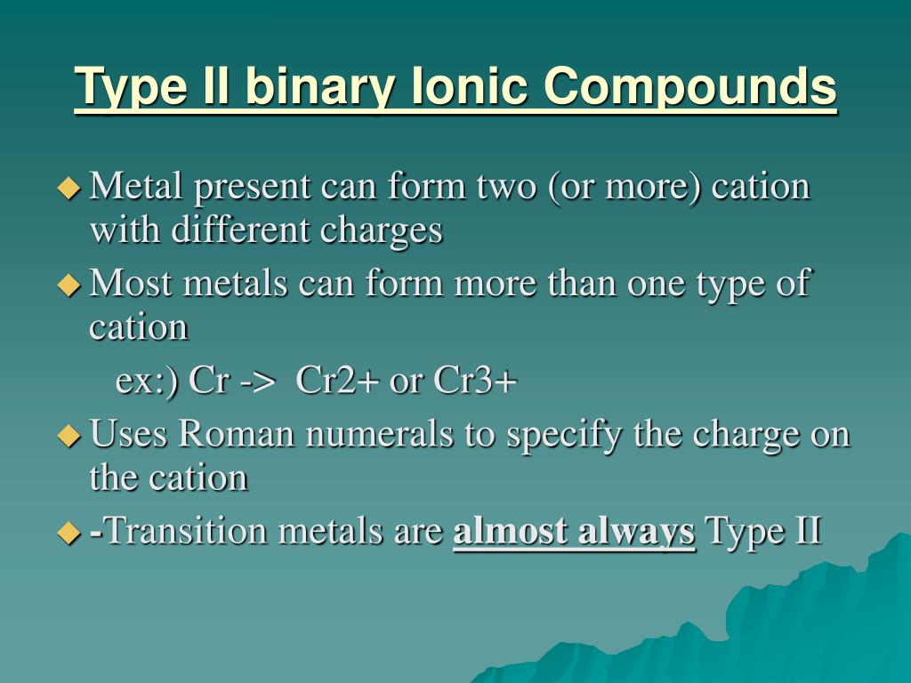 PPT Section 4.1 Naming Binary Compounds PowerPoint Presentation