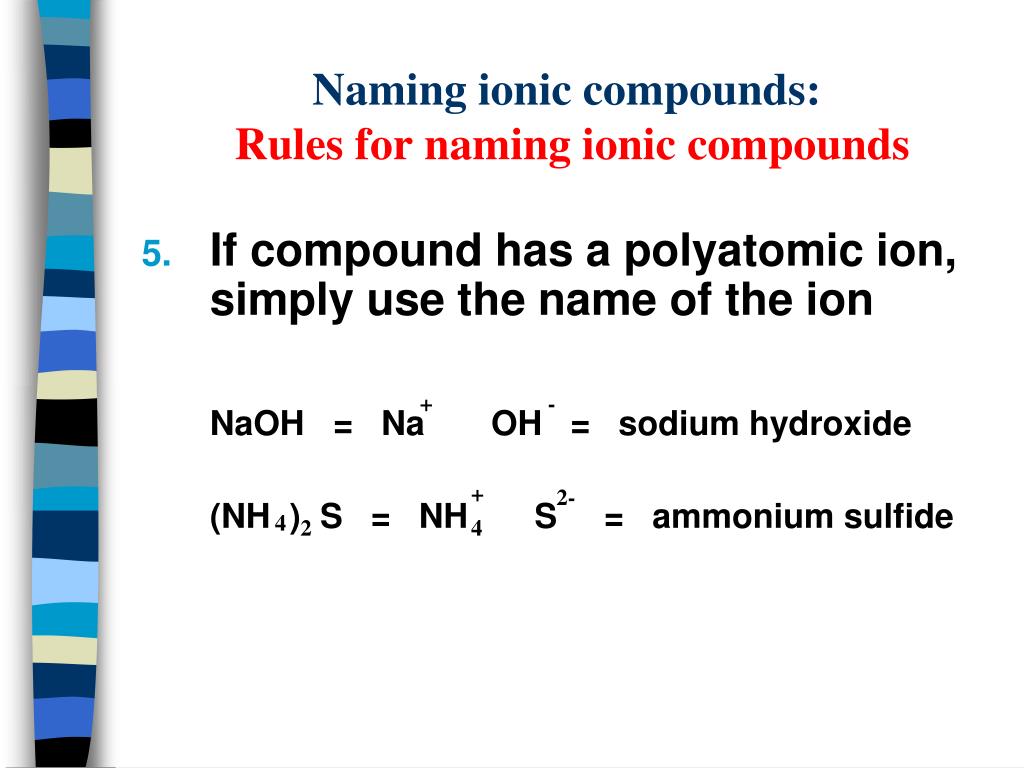 PPT Chemical Nomenclature and Formulas for Ionic Compounds PowerPoint