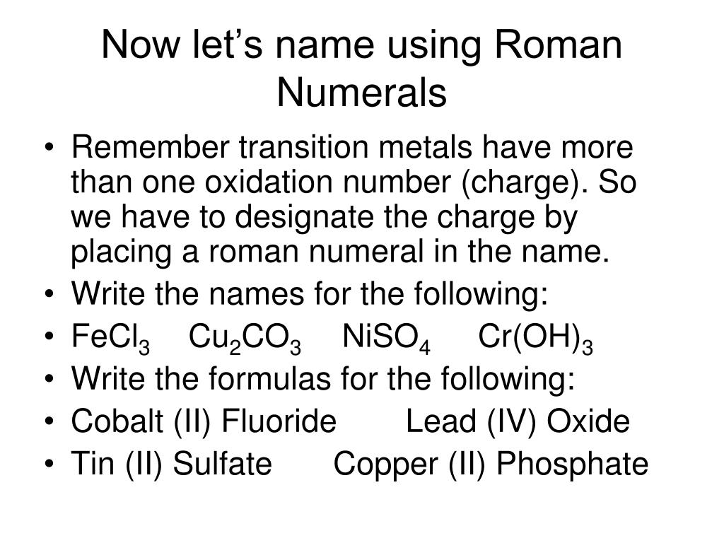 PPT Writing Formulas & Naming Compounds PowerPoint Presentation ID