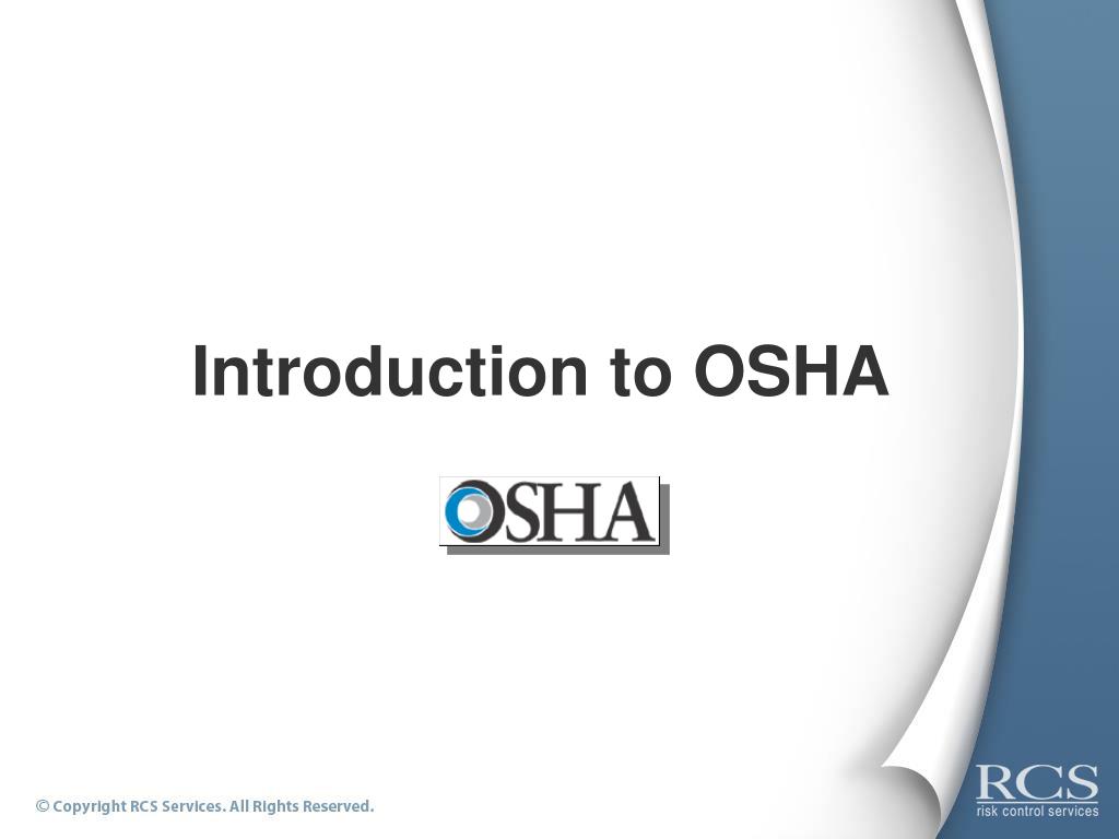 PPT Introduction to OSHA PowerPoint Presentation, free download ID