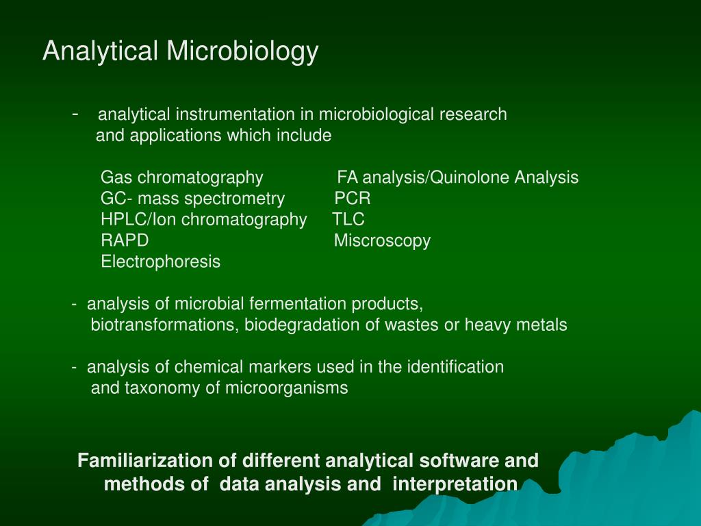 PPT Analytical Microbiology PowerPoint Presentation, free download
