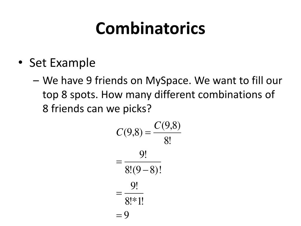PPT Combinatorics PowerPoint Presentation, free download ID4005899