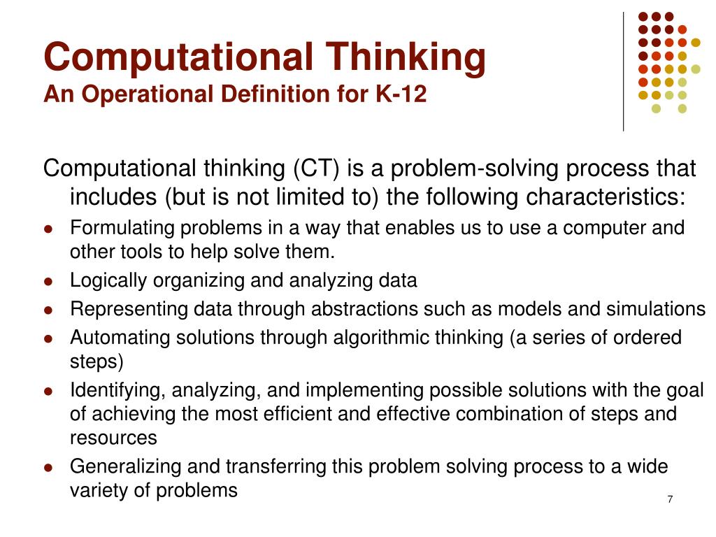 PPT Computational Thinking PowerPoint Presentation, free download