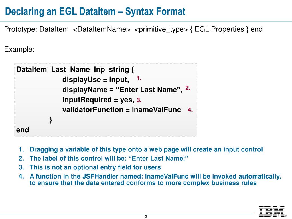 PPT EGL Programming Data Parts and Assignment Statements 2
