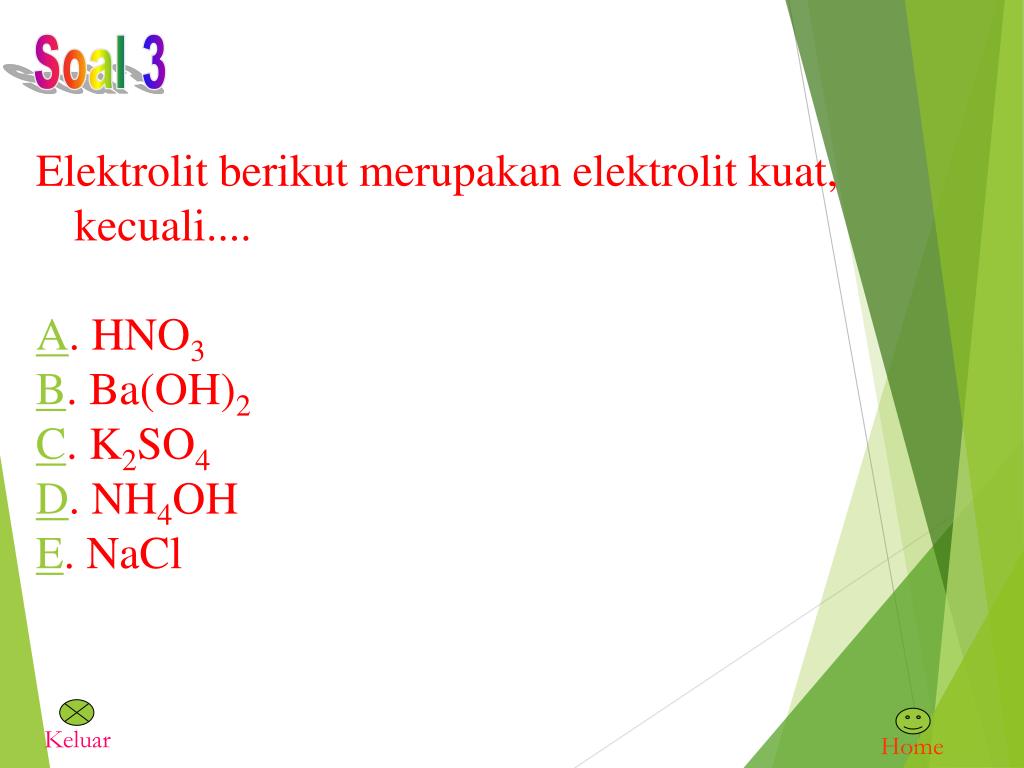 PPT LARUTAN ELEKTROLIT DAN NON ELEKTROLIT PowerPoint Presentation