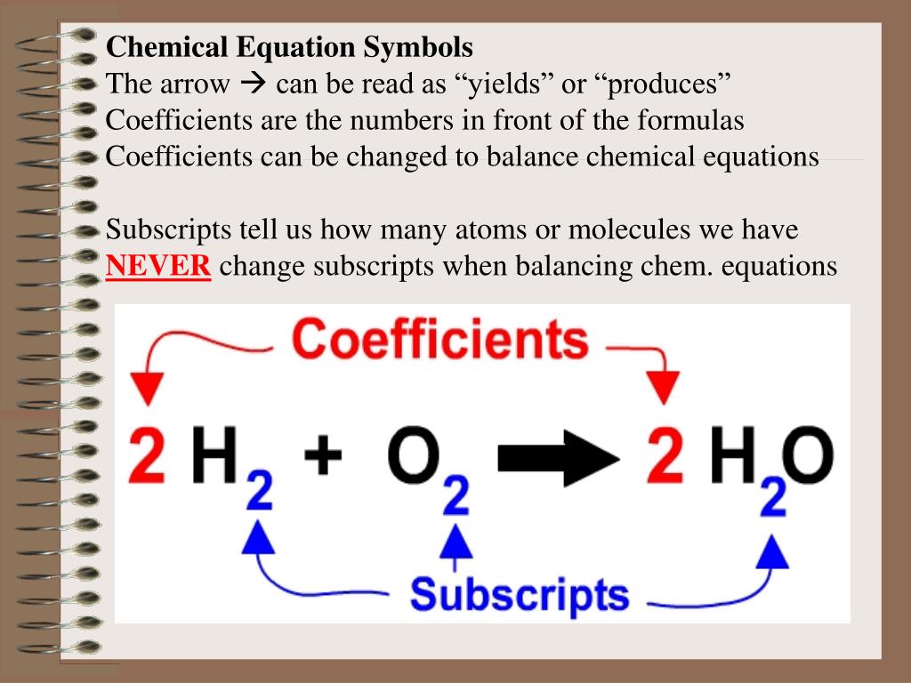 PPT Chemical equation the symbolic representation of a chemical