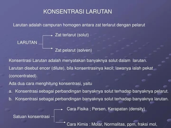 PPT KONSENTRASI LARUTAN PowerPoint Presentation ID4011779