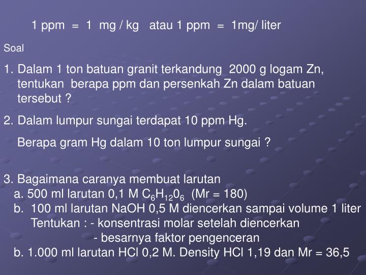 PPT KONSENTRASI LARUTAN PowerPoint Presentation ID4011779