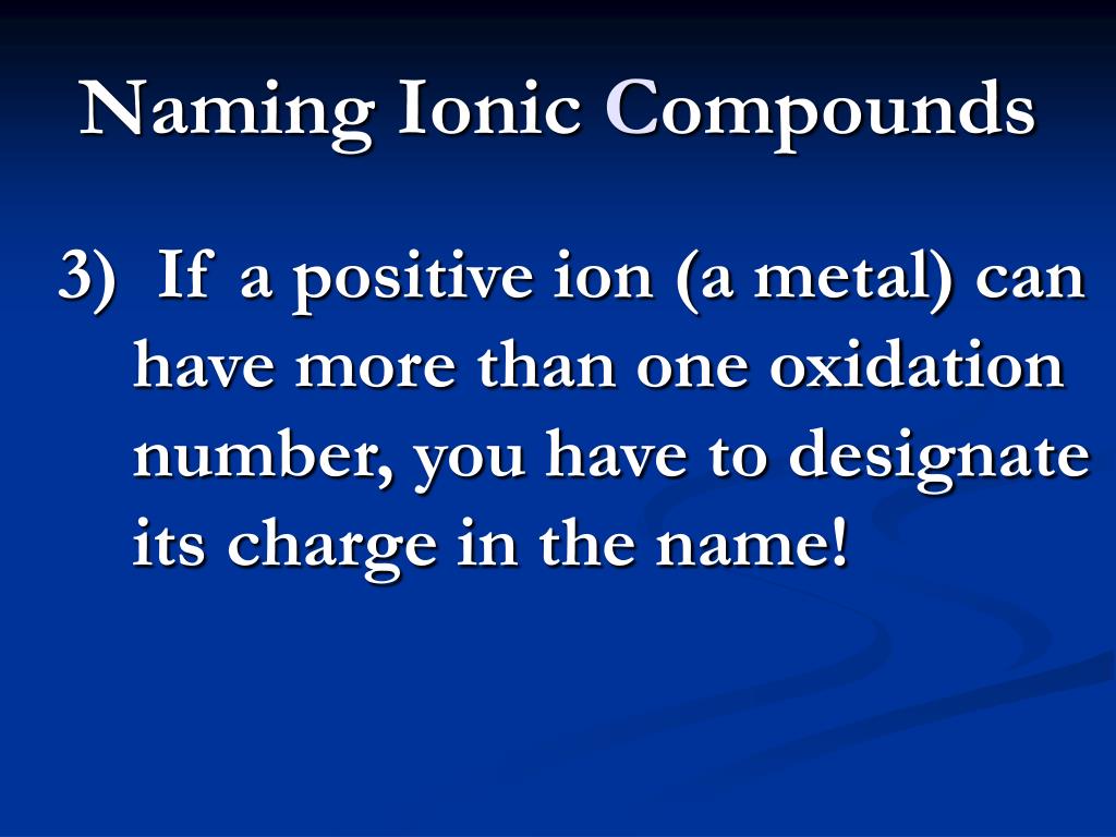 PPT Notes Writing Formulas & Naming Ionic Compounds PowerPoint
