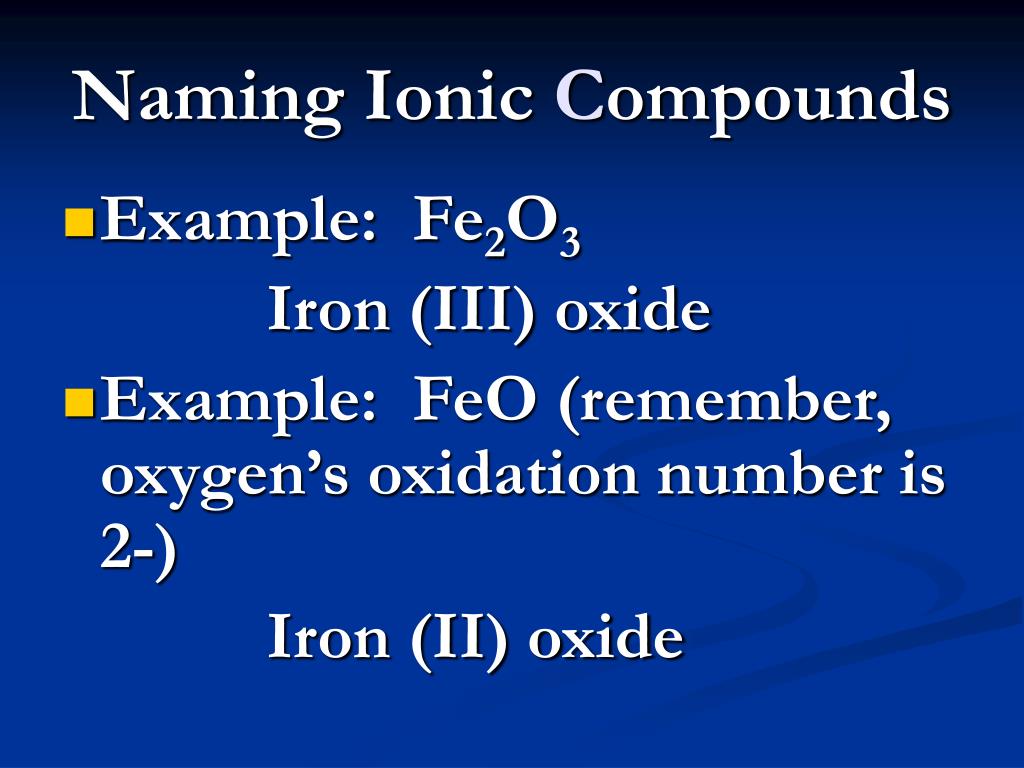 PPT Notes Writing Formulas & Naming Ionic Compounds PowerPoint