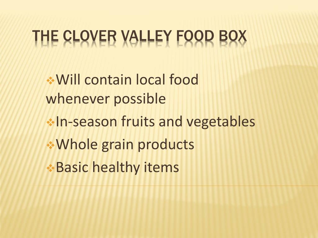 PPT History of Clover Valley Farmers’ Market PowerPoint Presentation