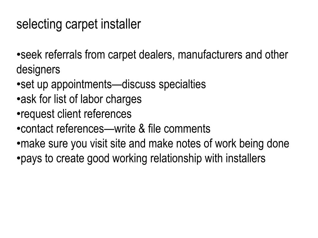 PPT INTD 54 estimating carpet PowerPoint Presentation, free download ID4013653