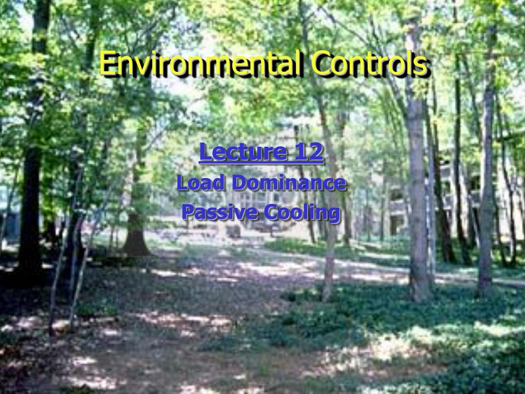 PPT Environmental Controls PowerPoint Presentation, free download