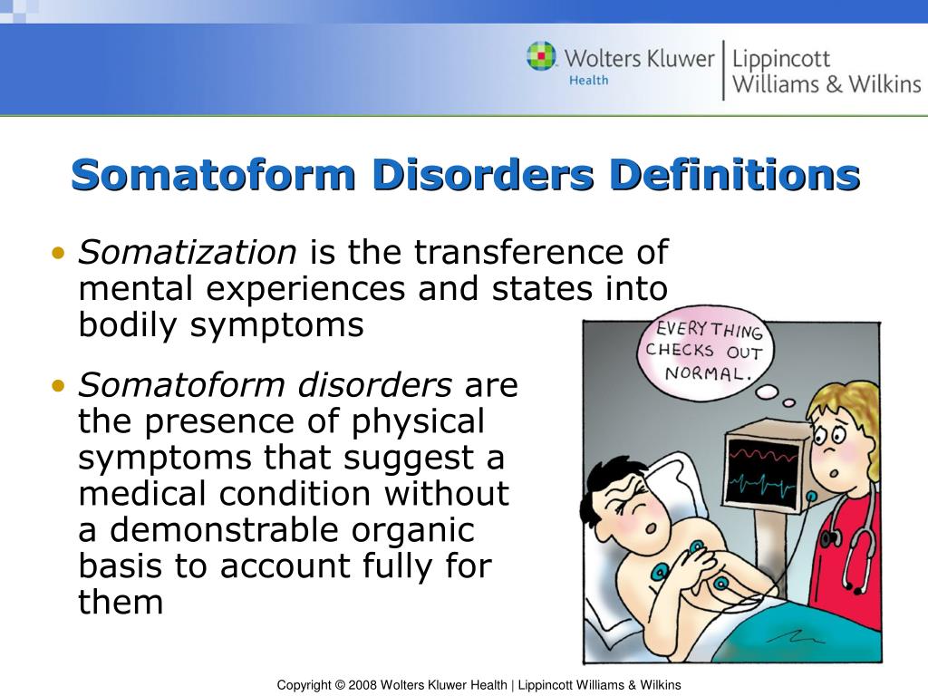 PPT Chapter 19 Somatoform Disorders PowerPoint Presentation, free