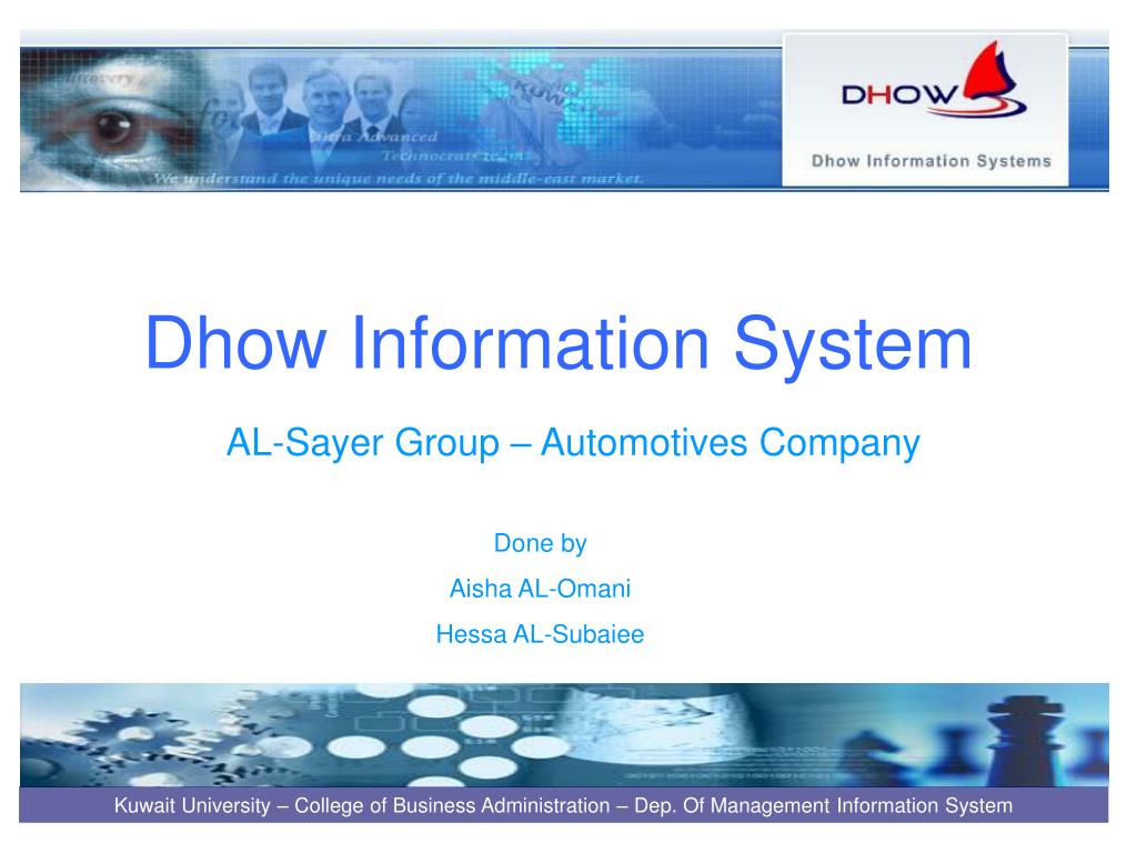 PPT Dhow Information System PowerPoint Presentation, free download
