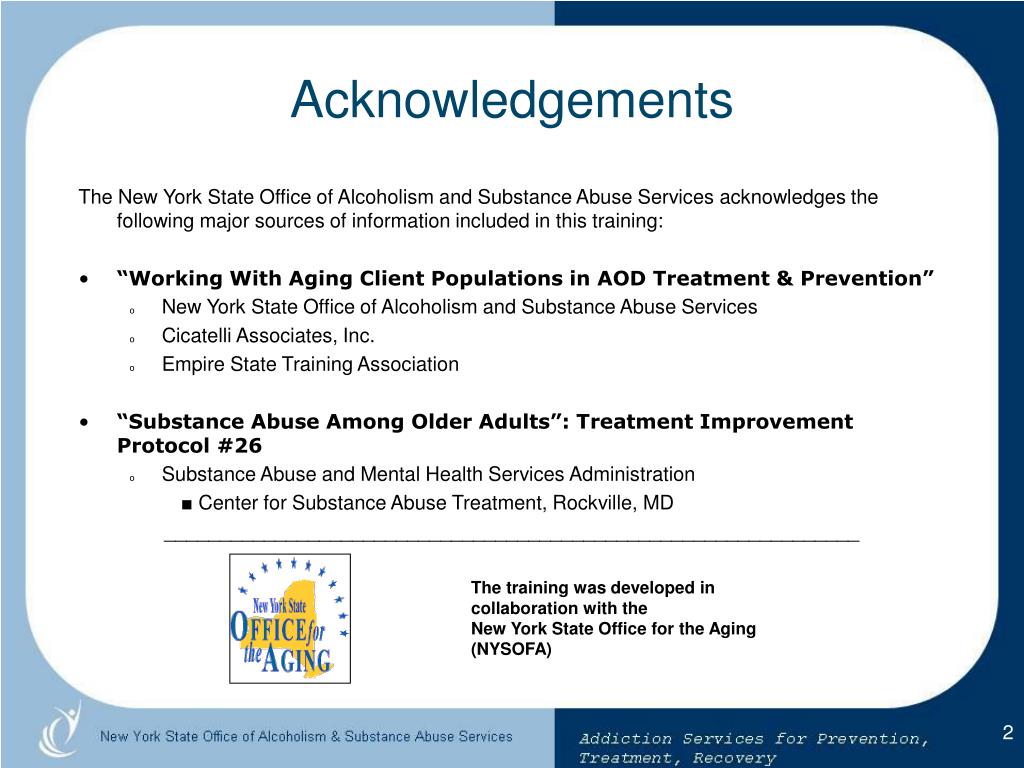 PPT New York State Office of Alcoholism & Substance Abuse Services