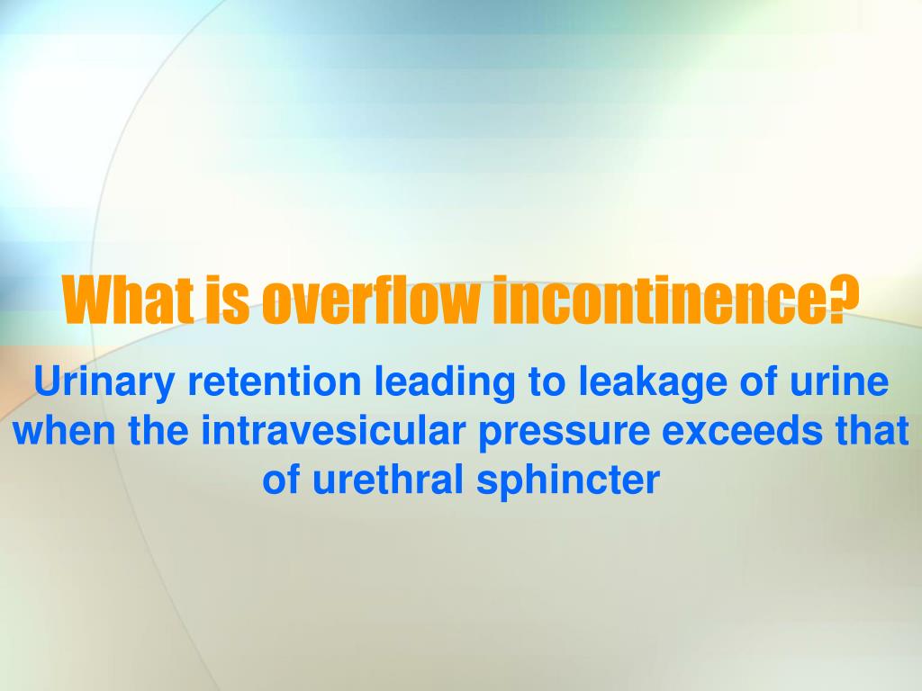 PPT Urinary Incontinence PowerPoint Presentation, free download ID