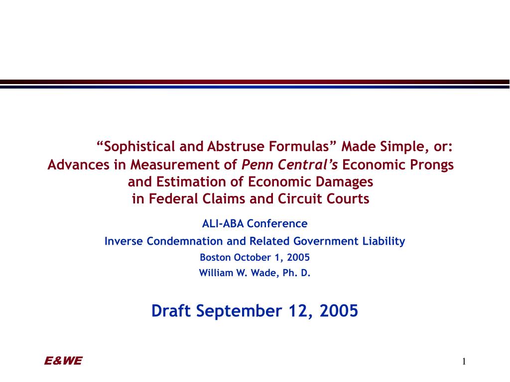 PPT ALIABA Conference Inverse Condemnation and Related Government