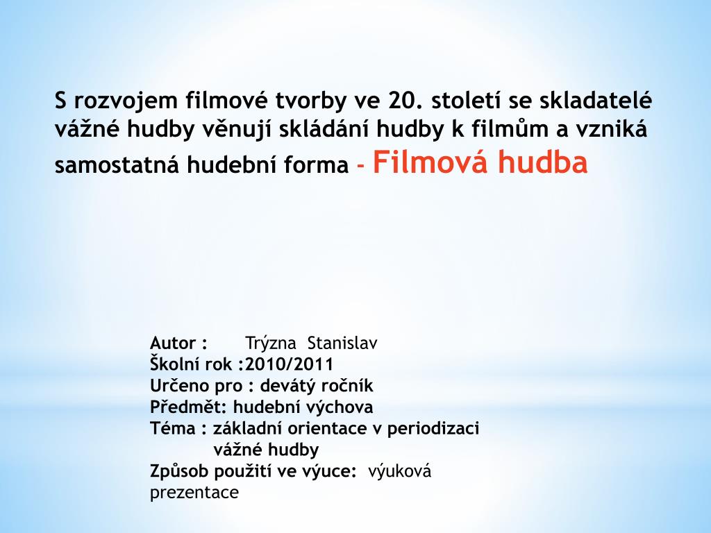 Ppt V Yvoj Vazne Hudby Powerpoint Presentation Free Download Id 4027326