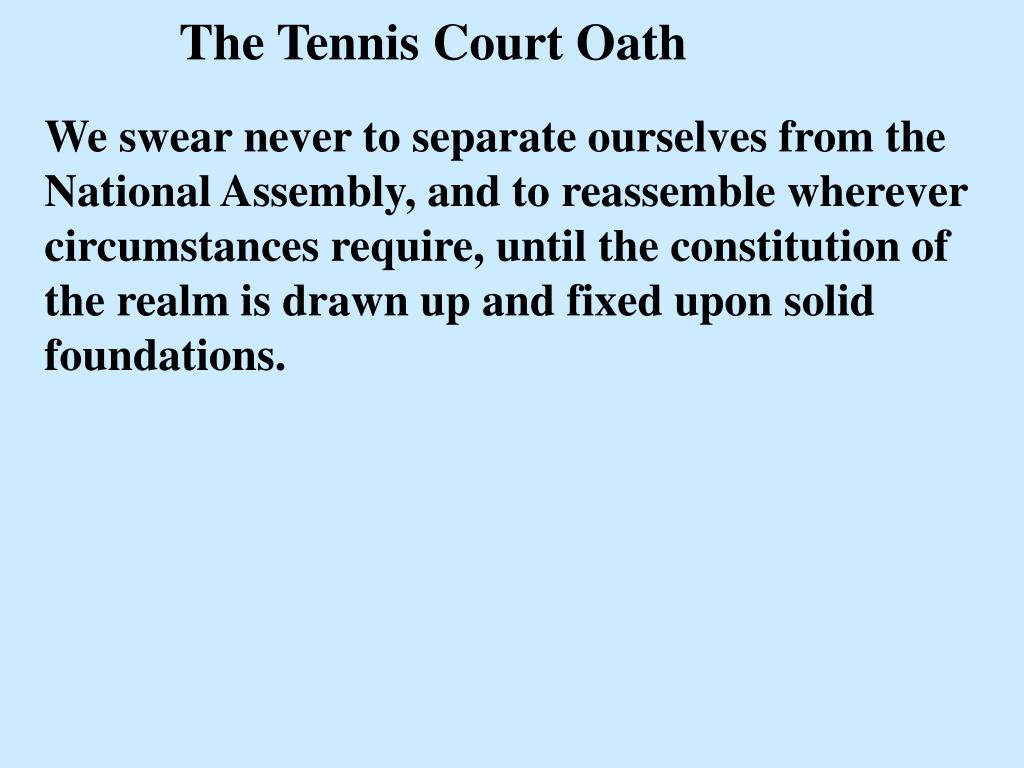 Oath Of The Tennis Court