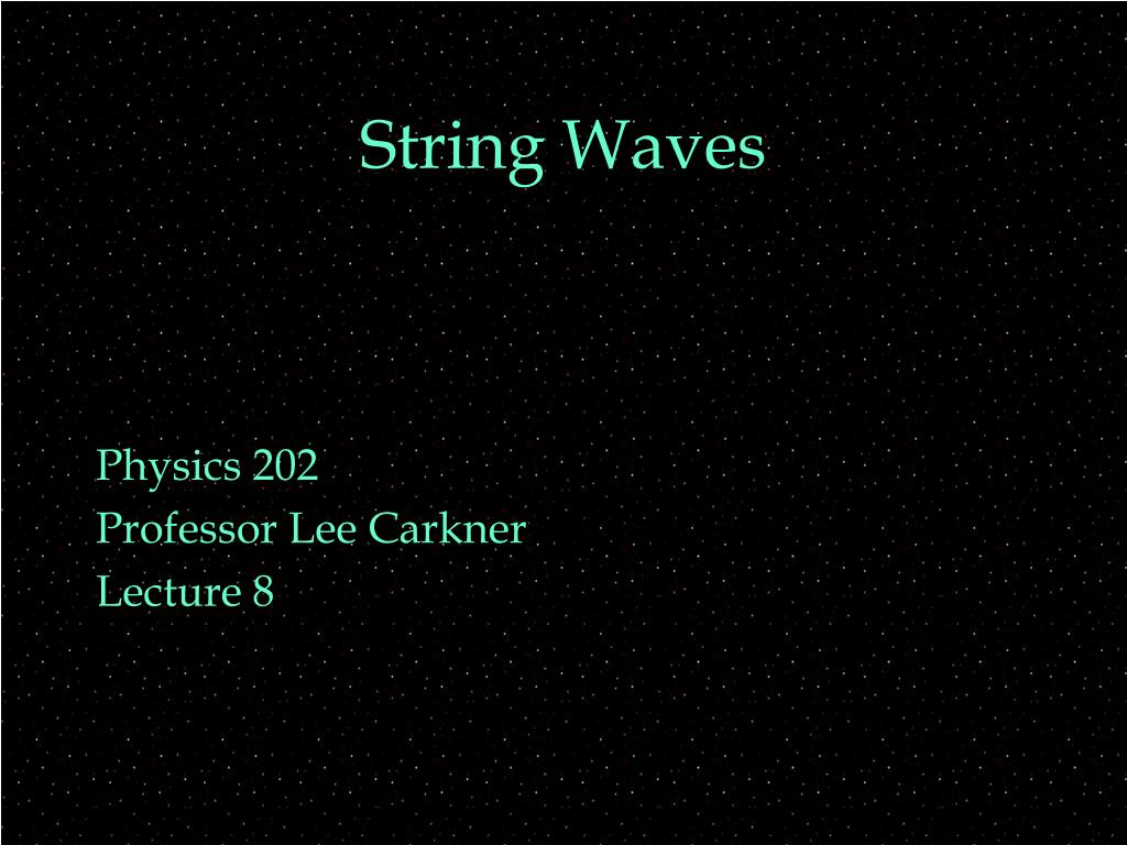 PPT String Waves PowerPoint Presentation, free download ID4032311