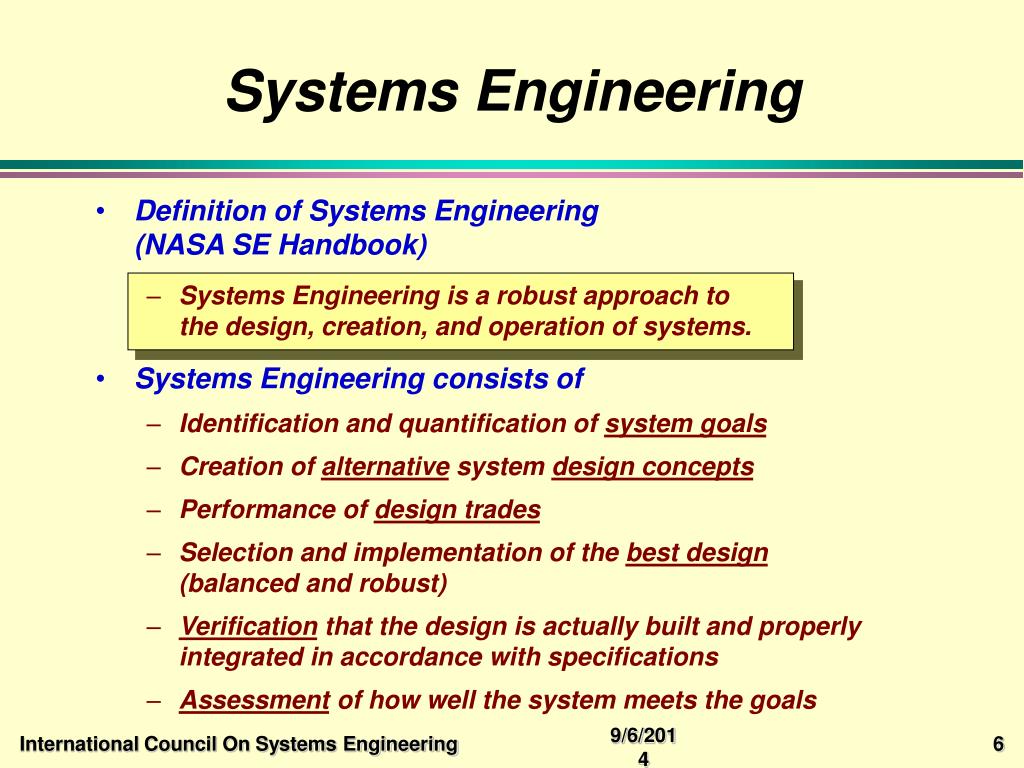 PPT Systems Engineering Overview September 10, 1999 PowerPoint