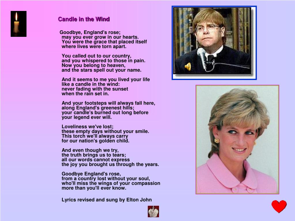 PPT Princess Dianacandle in the wind ( Принцесса Дианасвеча на