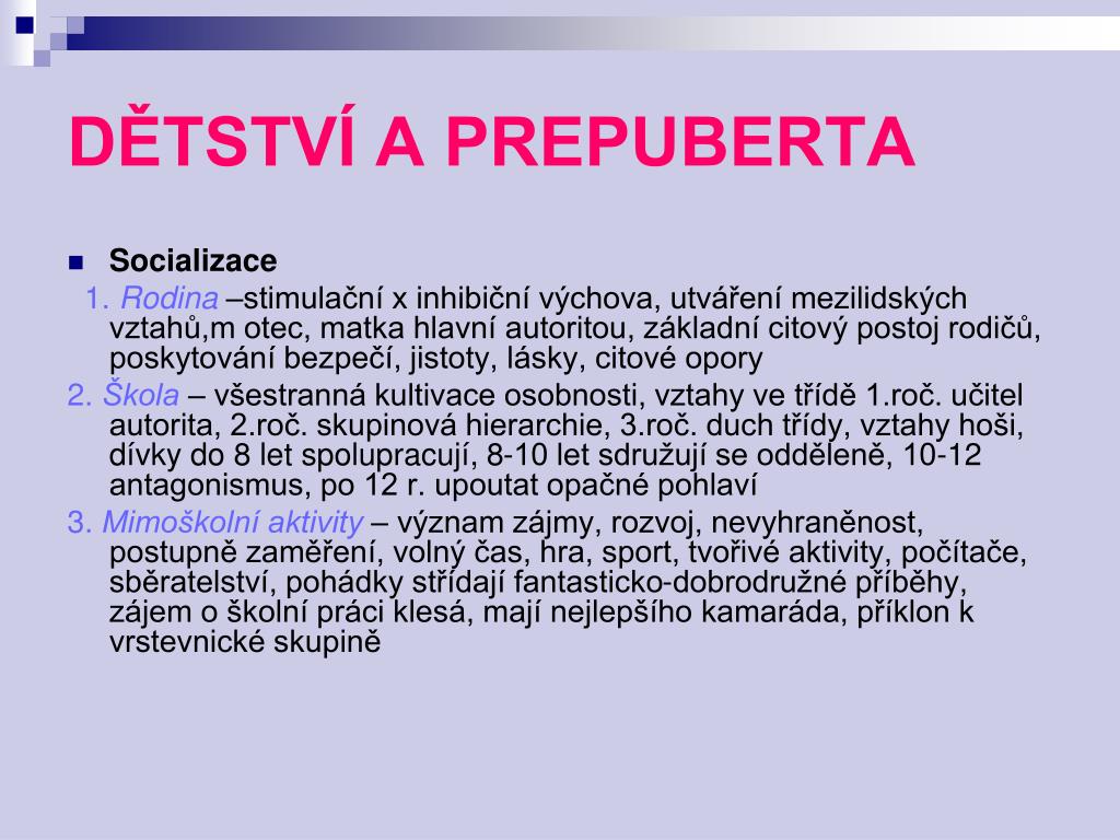 PPT VÝVOJOVÁ PSYCHOLOGIE PowerPoint Presentation, free