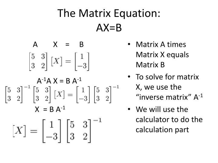 Solve The Matrix Equation Ax B Calculator Tessshebaylo