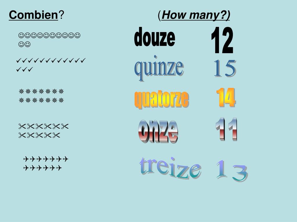 PPT French numbers PowerPoint Presentation, free download ID4040195