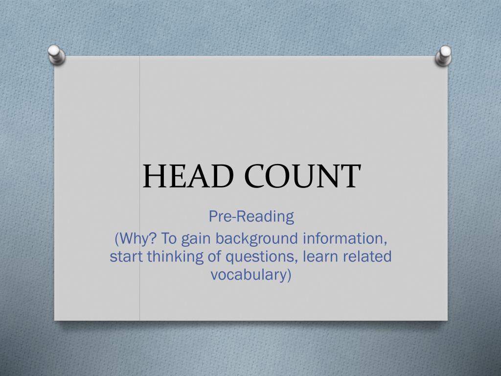 PPT HEAD COUNT PowerPoint Presentation, free download ID4040489