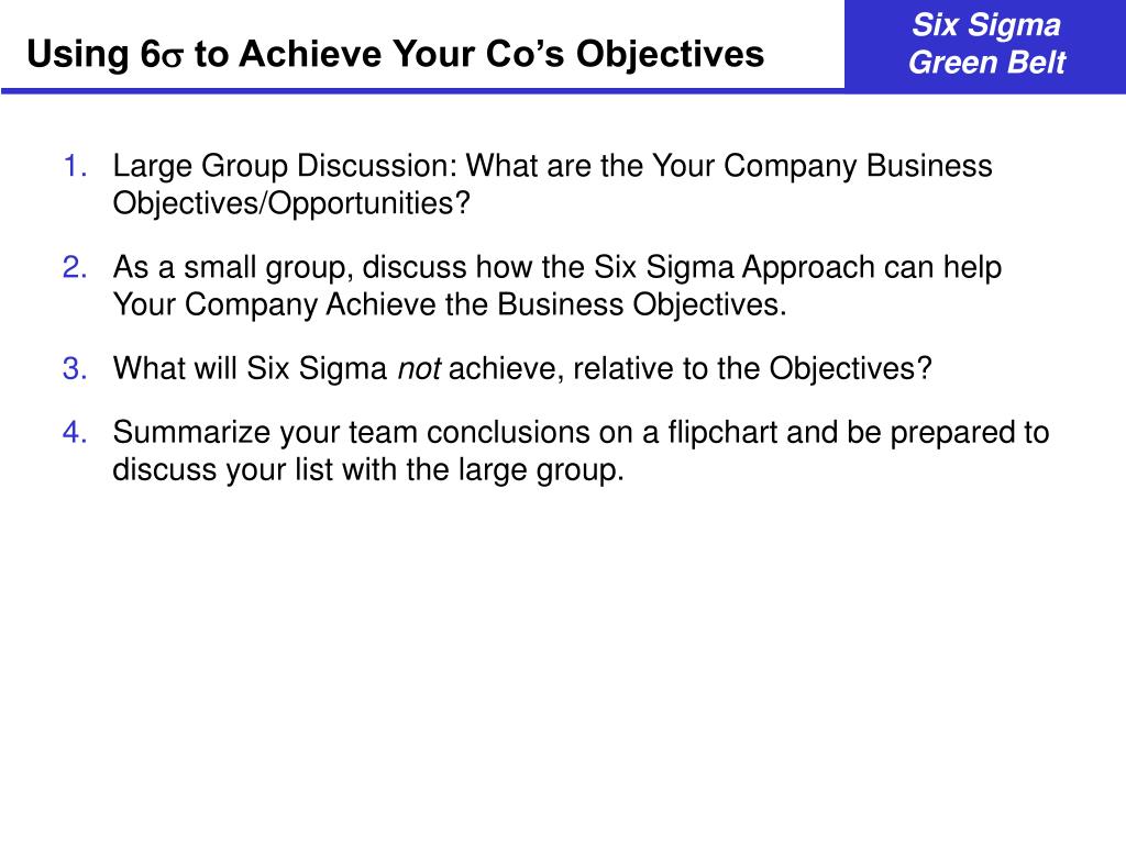 PPT Six Sigma Overview What is Six Sigma? PowerPoint Presentation