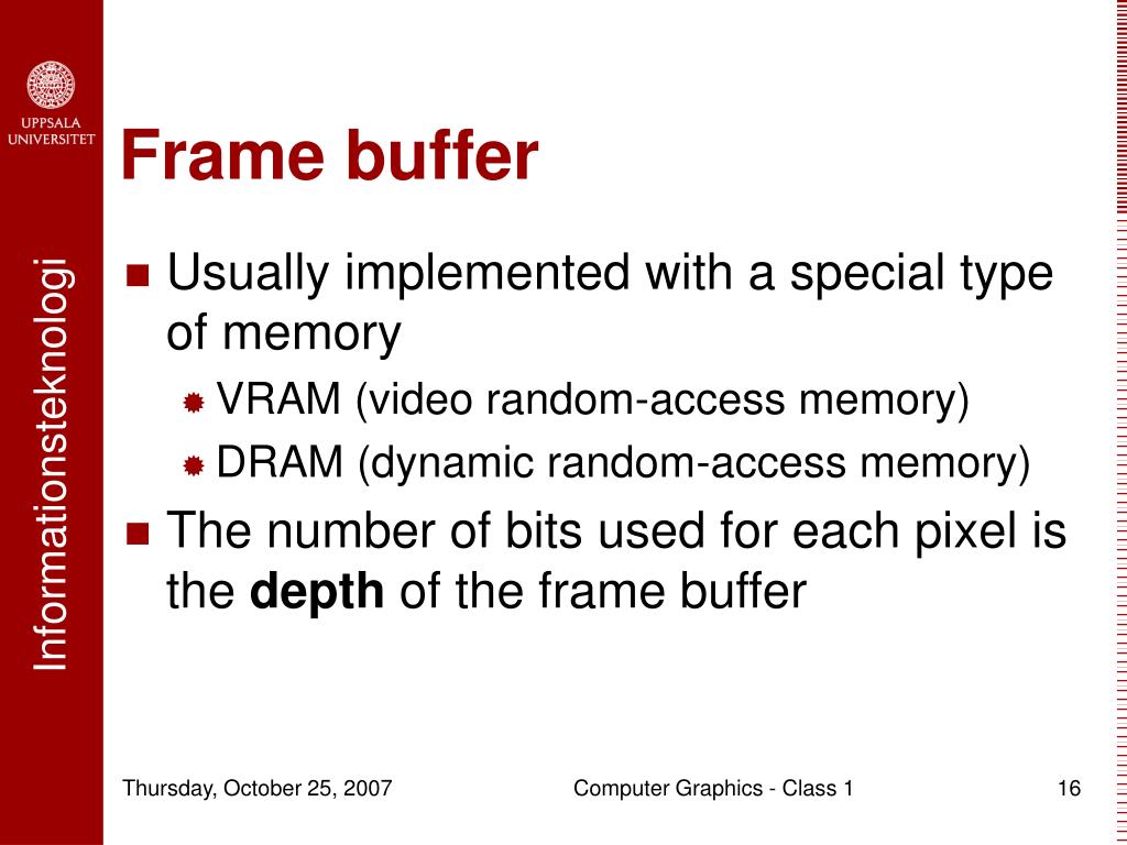 PPT Computer Graphics NV1 (1DT383) Computer Graphics (1TT180