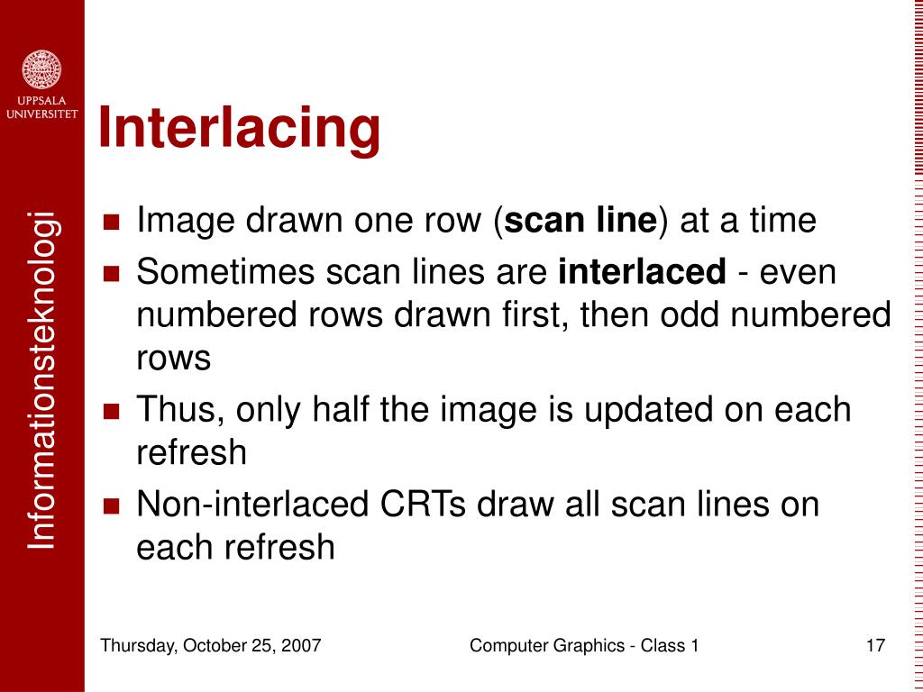 PPT Computer Graphics NV1 (1DT383) Computer Graphics (1TT180