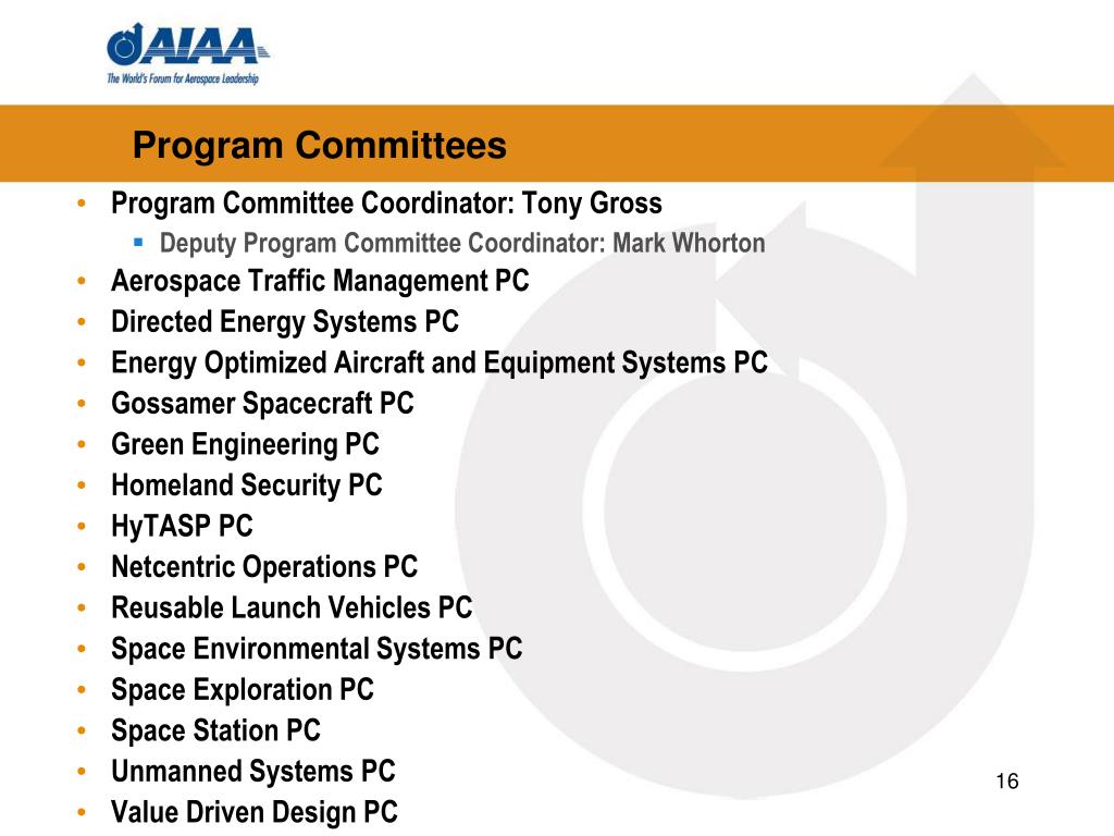 PPT AIAA Technical Activities PowerPoint Presentation, free download
