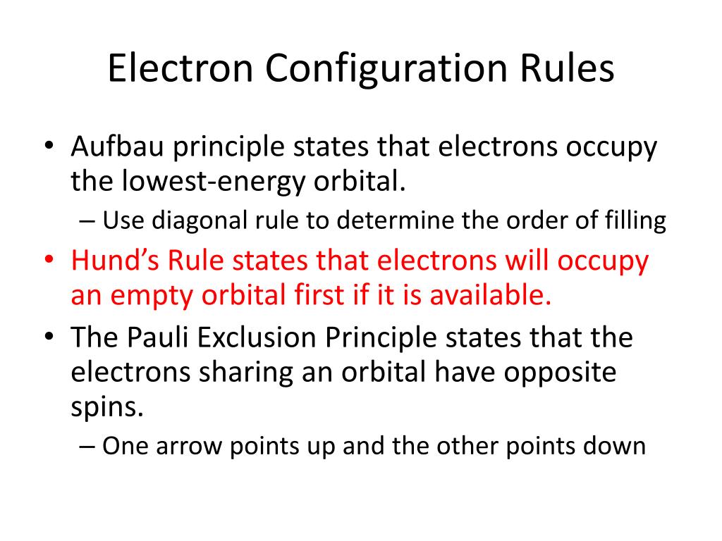 PPT Electron Configuration Rules PowerPoint Presentation, free