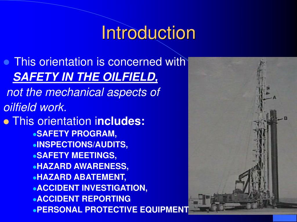 PPT Oil Field Safety PowerPoint Presentation, free download ID4046207